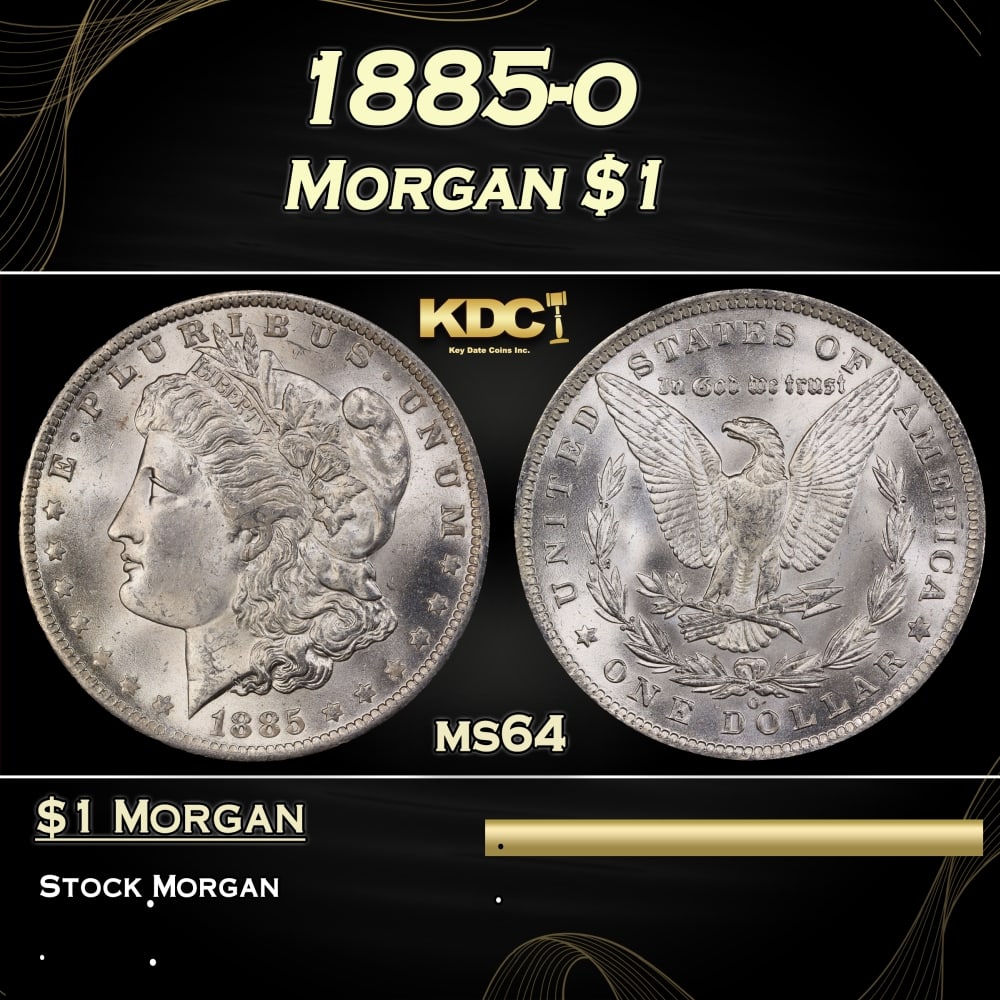 1885-o Morgan Dollar $1 Grades ms64 (1 of 3)