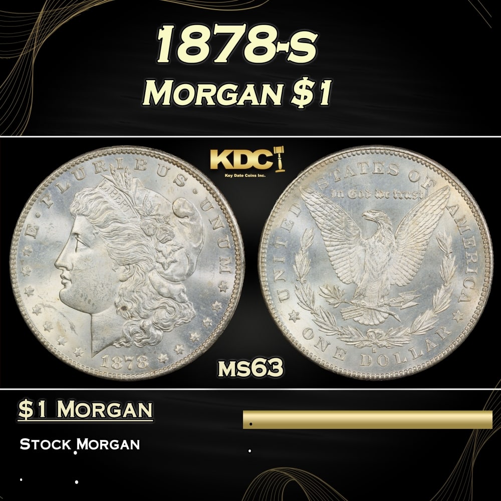 1878-s Morgan Dollar $1 Grades ms63 (1 of 3)