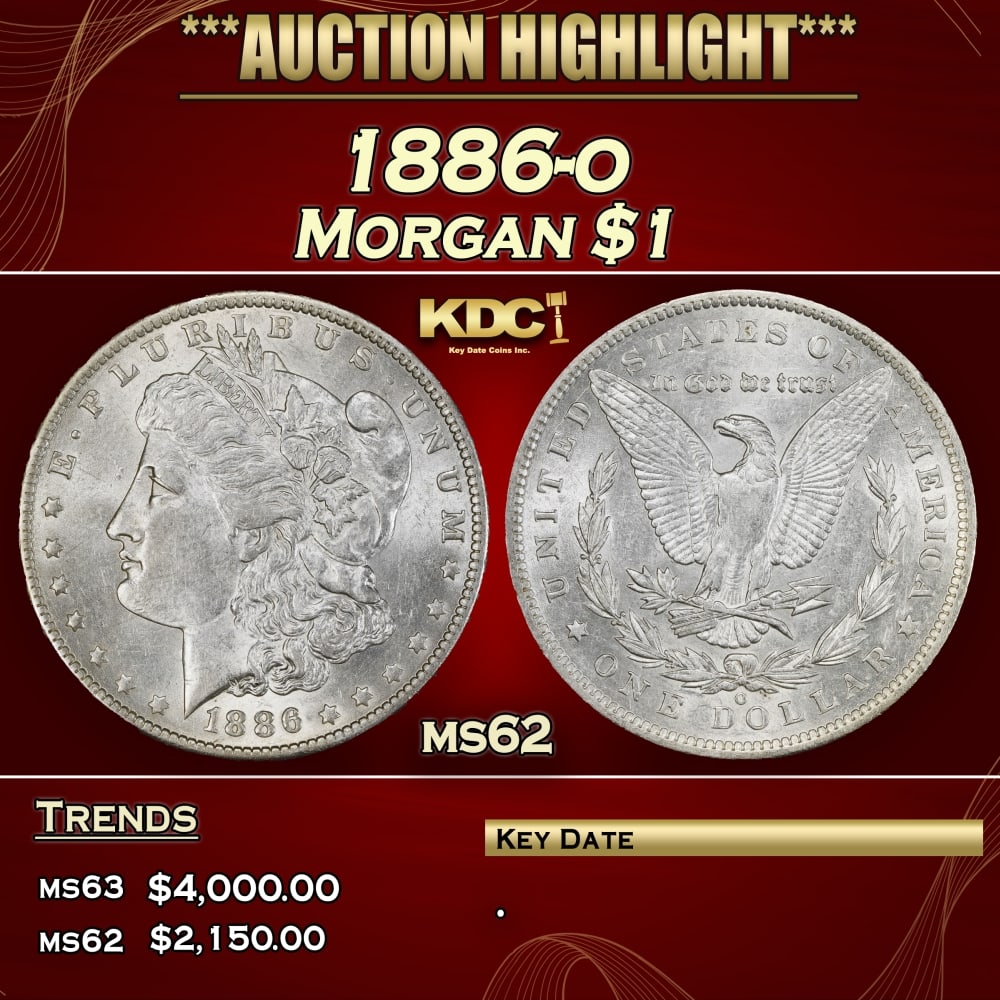 1886-o Morgan Dollar $1 ms62 USCG (1 of 3)