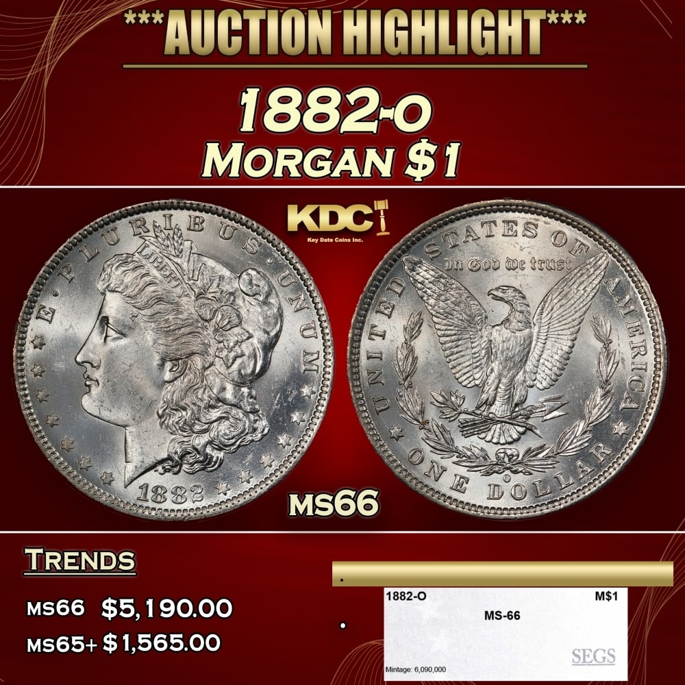 1879-o Morgan Dollar Near Top Pop $1 ms65+ SEGS: 1879-o Near Top Pop Morgan Dollar $1 ms65+ SEGS. 0