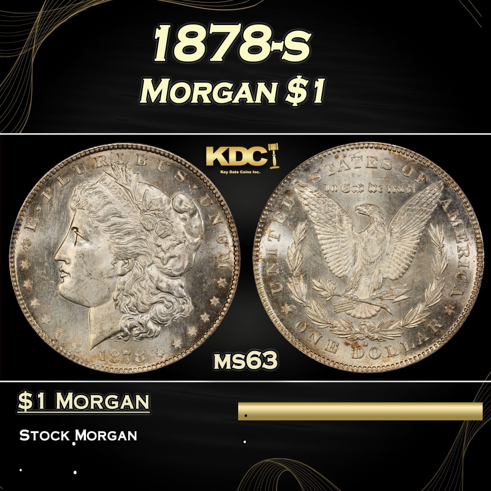 1878-s Morgan Dollar $1 Grades ms63 (1 of 3)