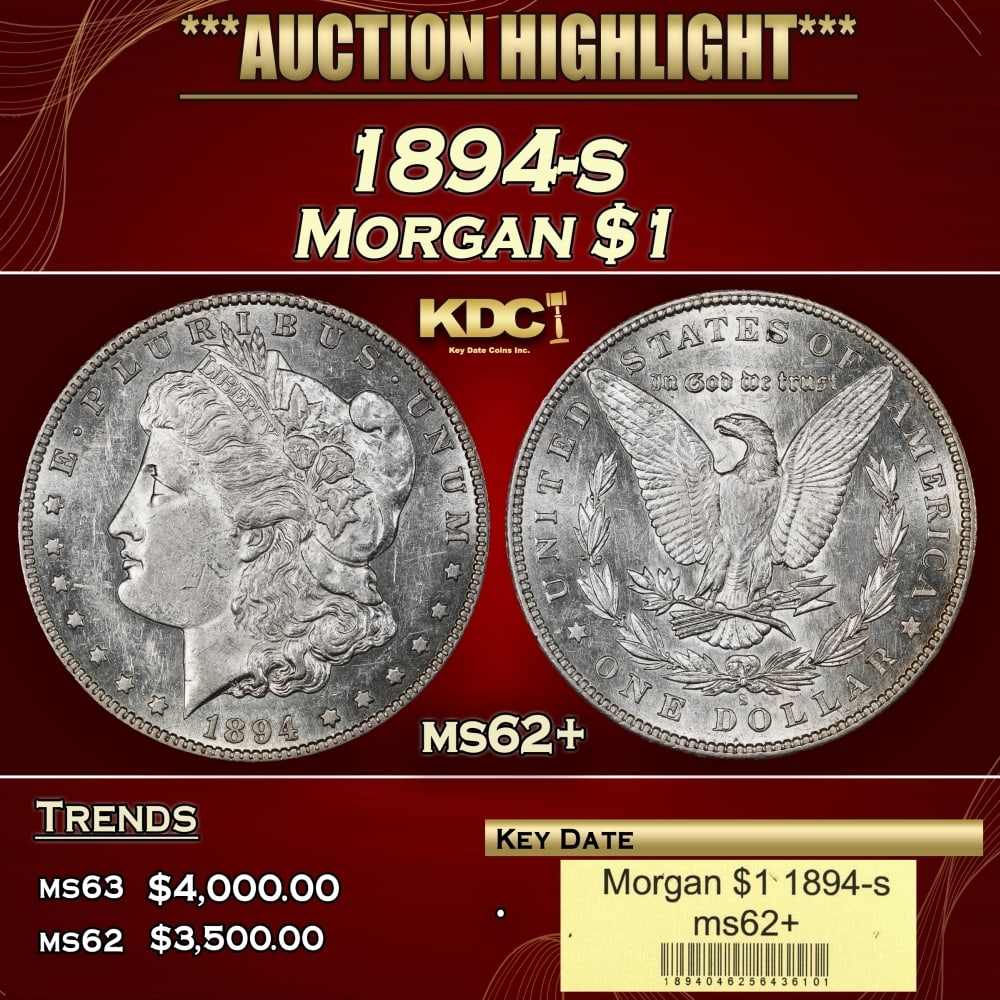 1878-s Morgan Dollar $1 ms66+ SEGS (1 of 4)