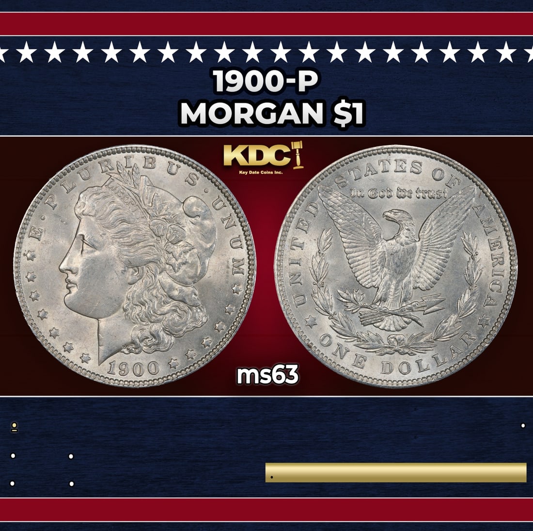 1900-p Morgan Dollar $1 Grades ms63: 1900-p Morgan Dollar $1 Grades ms63. Historic precious metal trends is causing increased spot pricing by the day. On auctions with set openings, we are doing our best to have items priced at their mar