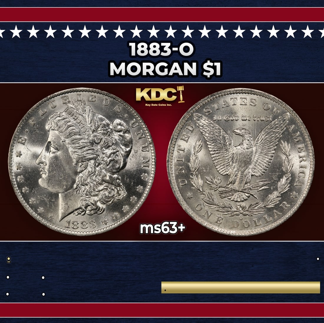 1883-o Morgan Dollar $1 Grades ms63+: 1883-o Morgan Dollar $1 Grades ms63+.