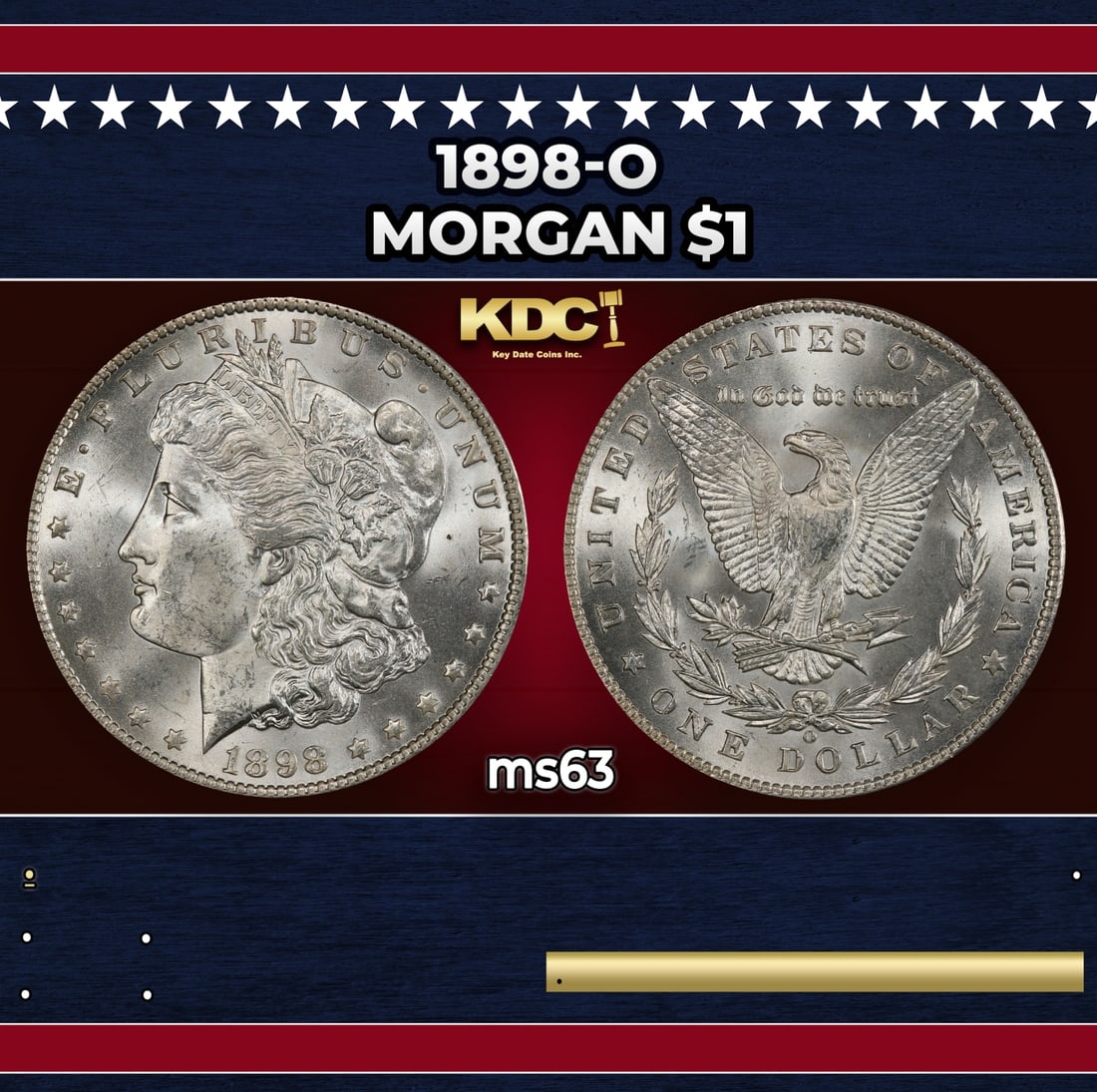 1898-o Morgan Dollar $1 Grades ms63 (1 of 3)