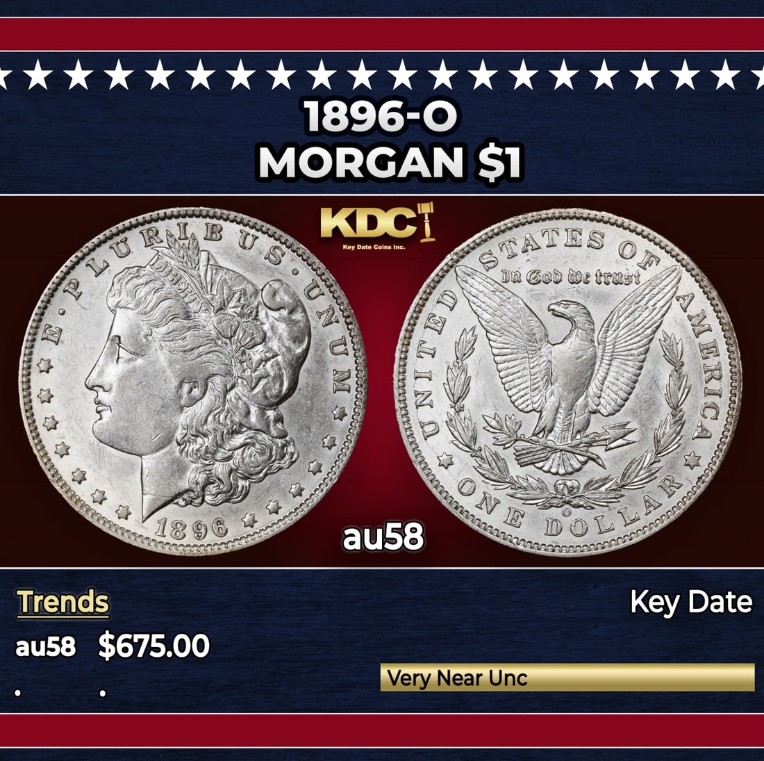 1896-o Morgan Dollar $1 Grades au58 (1 of 3)