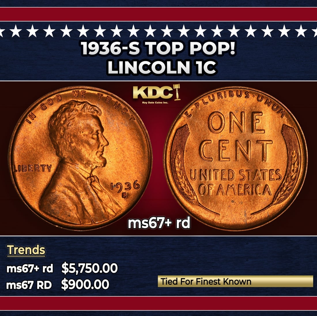 1936-s Lincoln Cent TOP POP! 1c ms67+ rd SEGS: 1936-s TOP POP! Lincoln Cent 1c ms67+ rd SEGS. Historic precious metal trends is causing increased spot pricing by the day. On auctions with set openings, we are doing our best to have items priced at