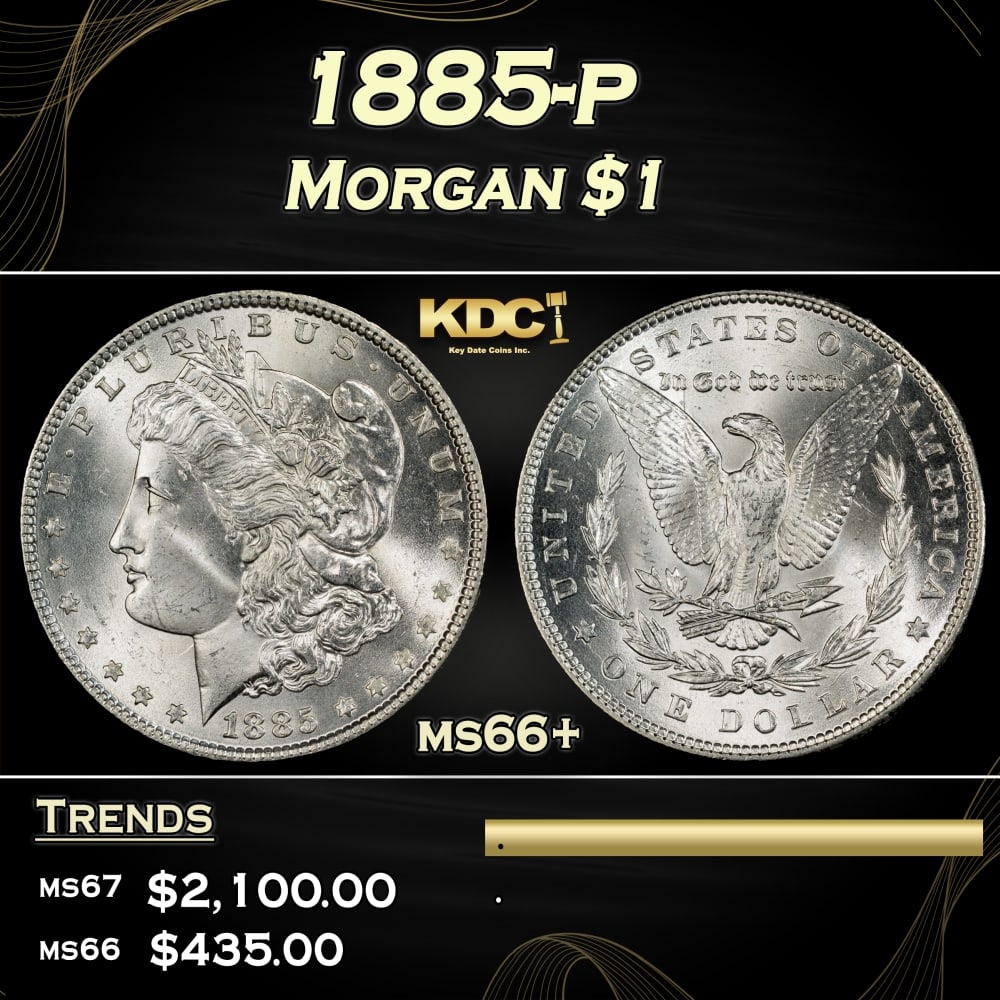 1885-p Morgan Dollar $1 ms66+ SEGS (1 of 3)