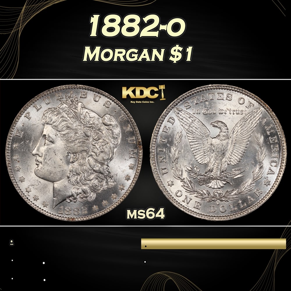 1882-o Morgan Dollar $1 Grades ms64 (1 of 3)