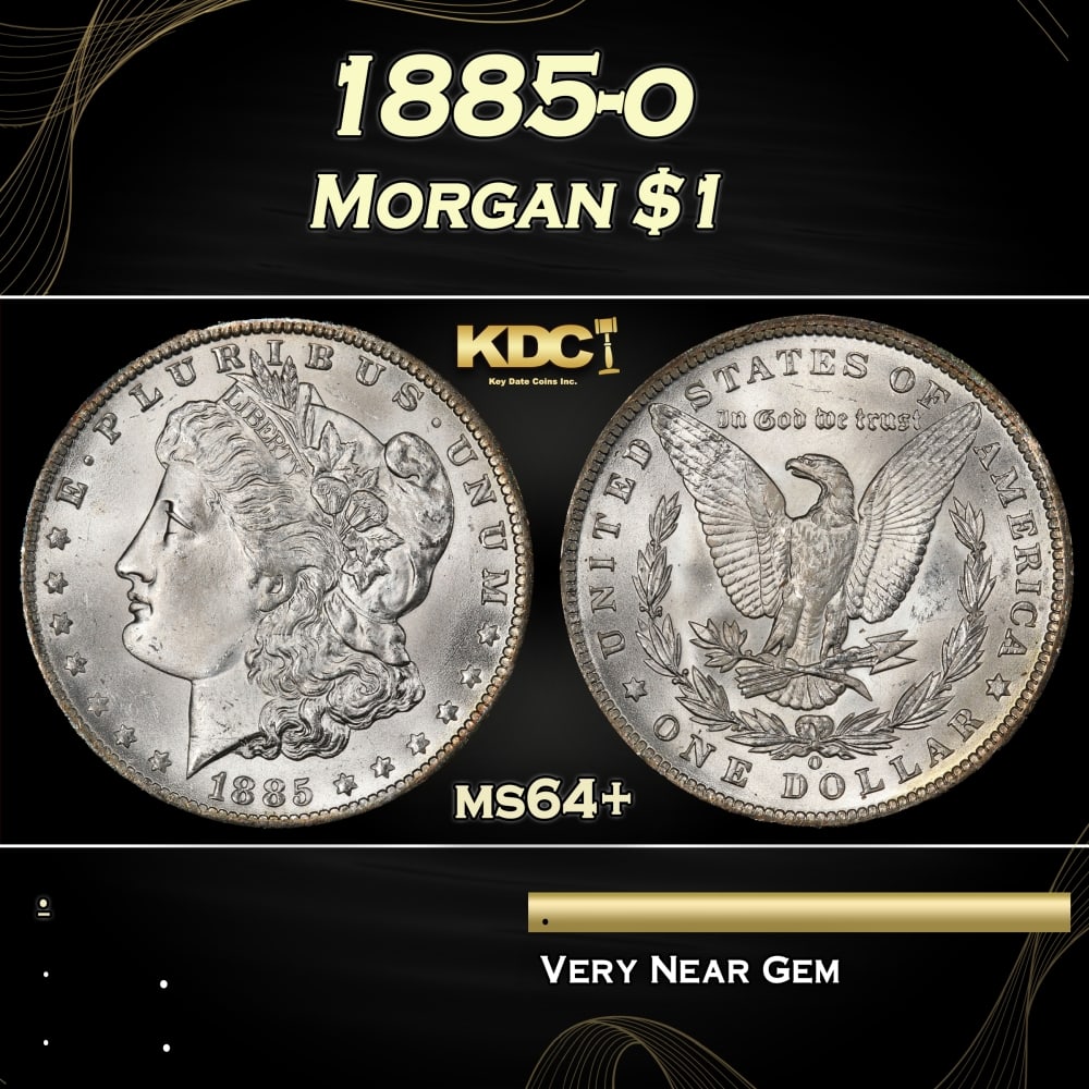 1885-o Morgan Dollar $1 Grades ms64+ (1 of 3)