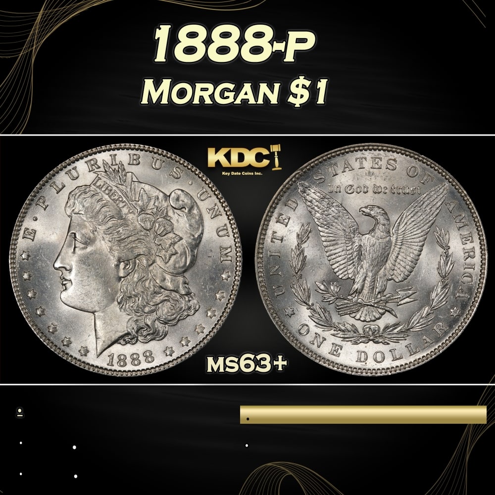 1888-p Morgan Dollar $1 Grades ms63+: 1888-p Morgan Dollar $1 Grades ms63+. 0