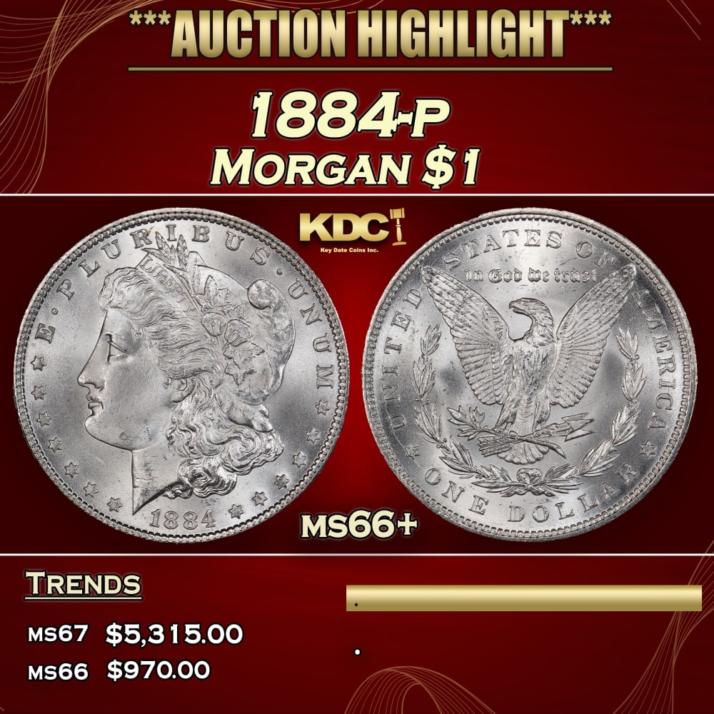 1884-p Morgan Dollar $1 ms66+ SEGS: 1884-p Morgan Dollar $1 ms66+ SEGS. 0
