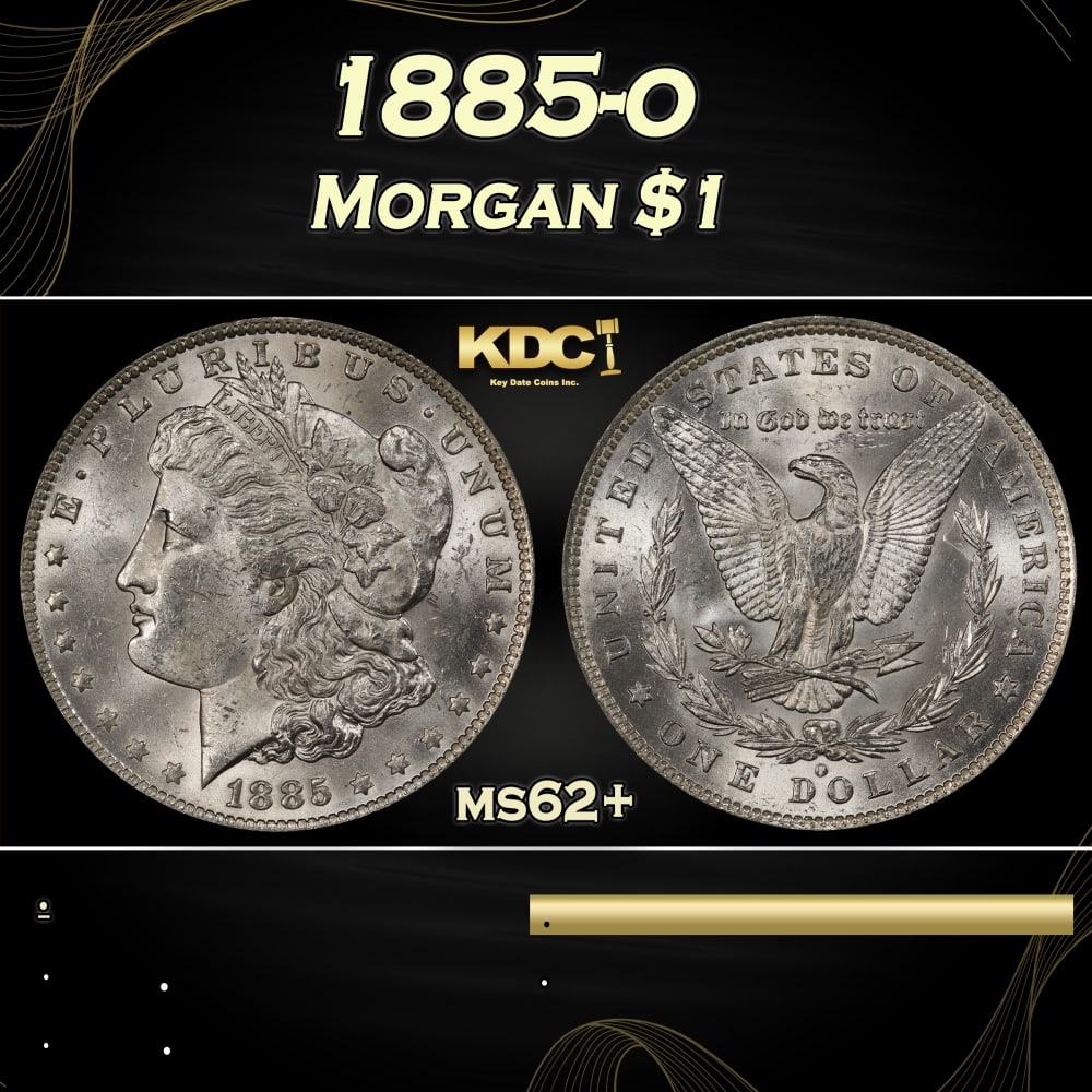 1885-o Morgan Dollar $1 Grades ms62+: 1885-o Morgan Dollar $1 Grades ms62+. 0