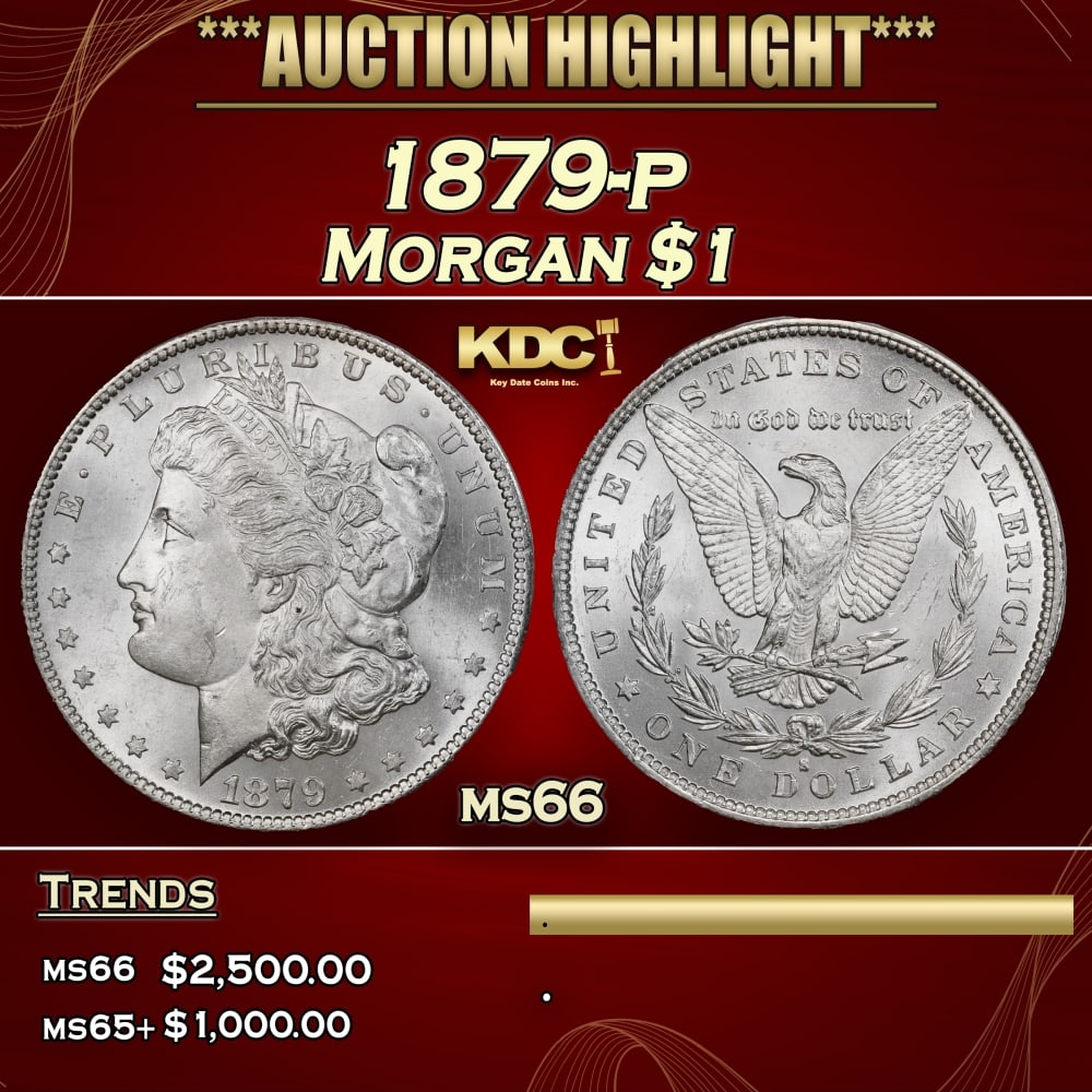 1879-p Morgan Dollar $1 ms66 SEGS: 1879-p Morgan Dollar $1 ms66 SEGS. 0