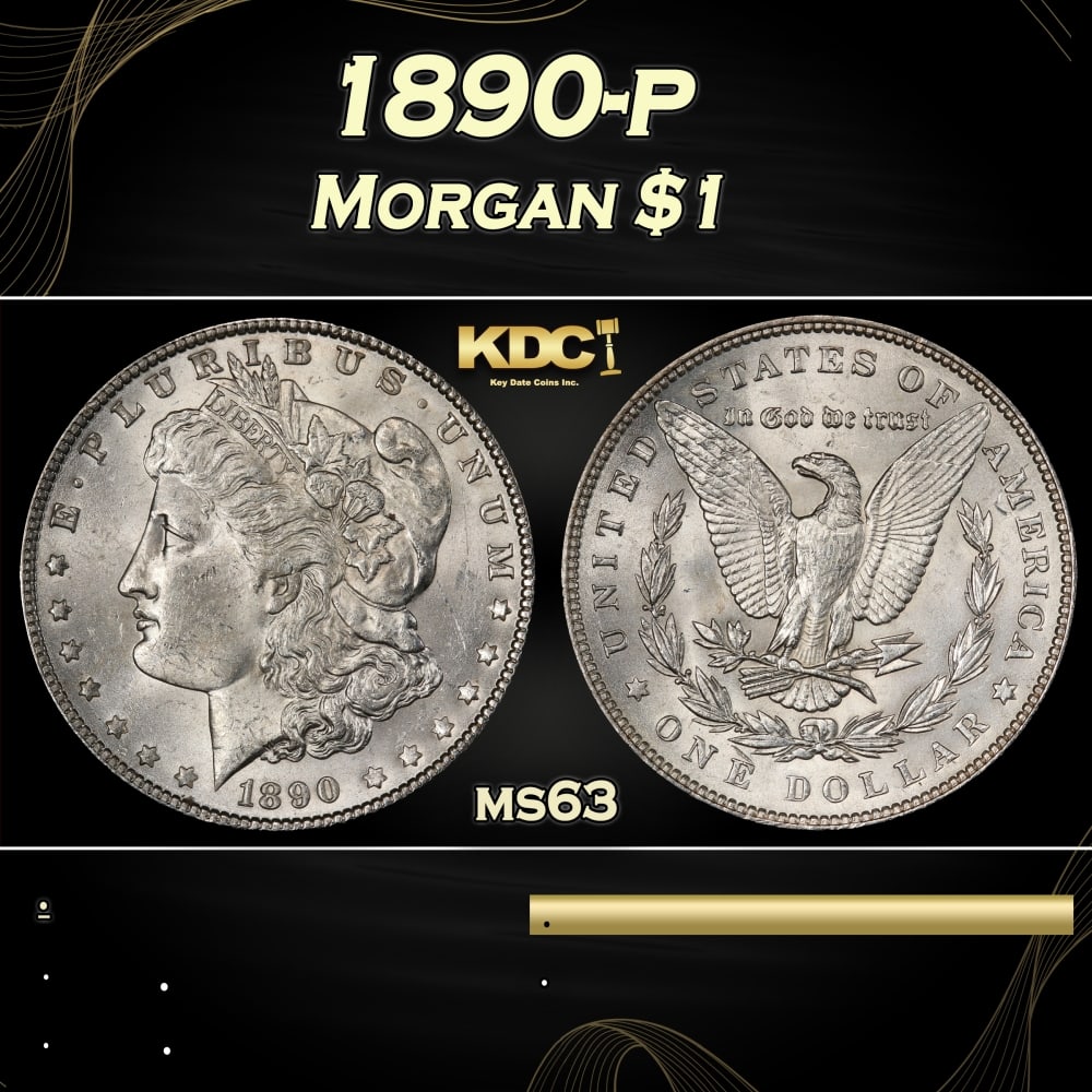 1890-p Morgan Dollar $1 Grades ms63 (1 of 3)