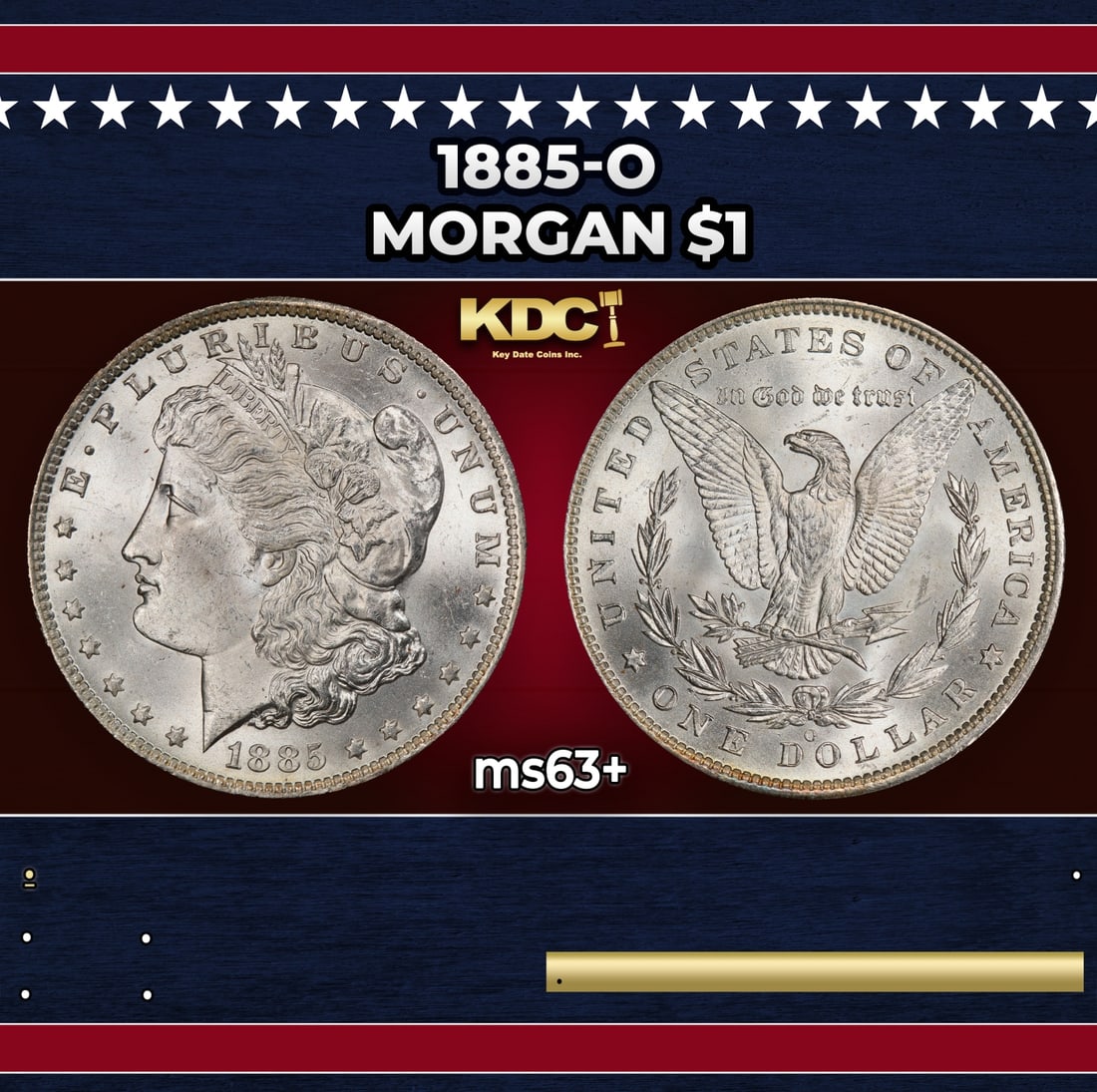 1885-o Morgan Dollar $1 Grades ms63+: 1885-o Morgan Dollar $1 Grades ms63+.