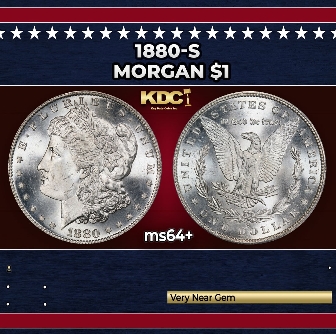 1880-s Morgan Dollar $1 Grades ms64+: 1880-s Morgan Dollar $1 Grades ms64+.