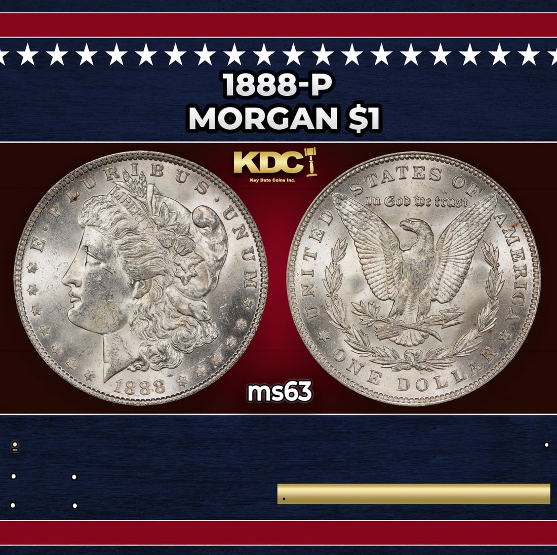 1888-p Morgan Dollar $1 Grades ms63: 1888-p Morgan Dollar $1 Grades ms63.