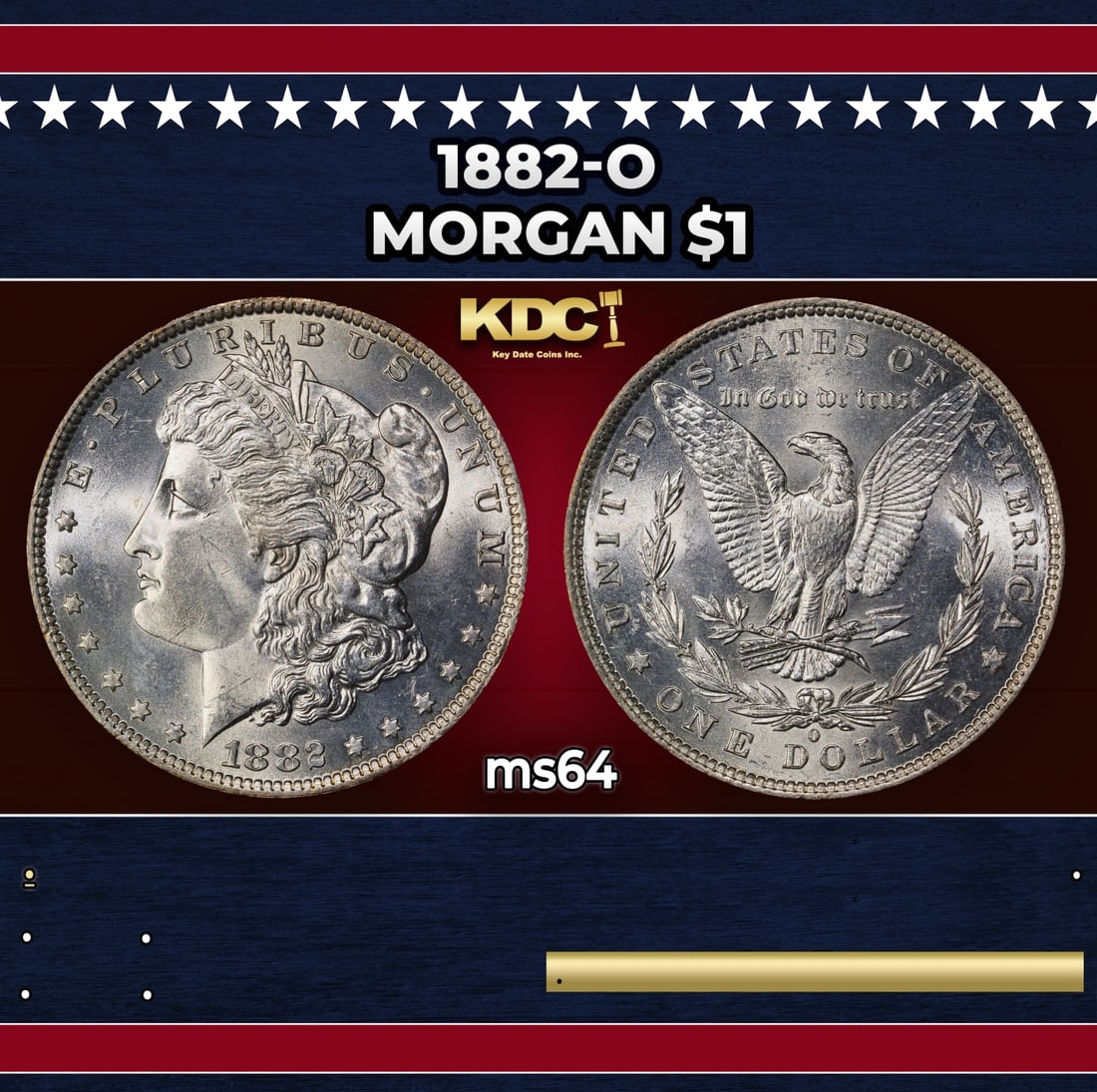 1882-o Morgan Dollar $1 Grades ms64: 1882-o Morgan Dollar $1 Grades ms64.