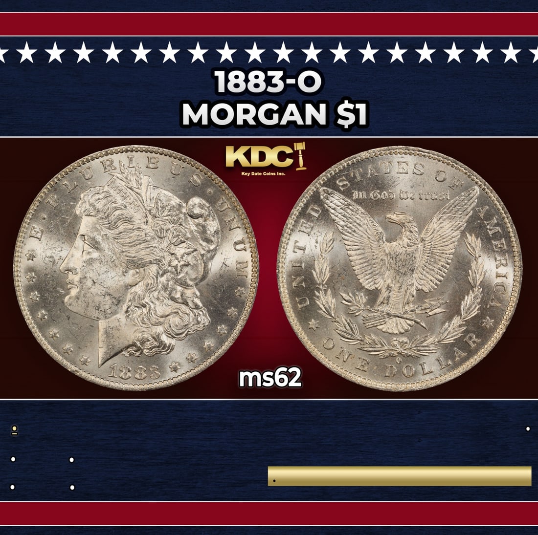 1883-o Morgan Dollar $1 Grades ms62: 1883-o Morgan Dollar $1 Grades ms62.