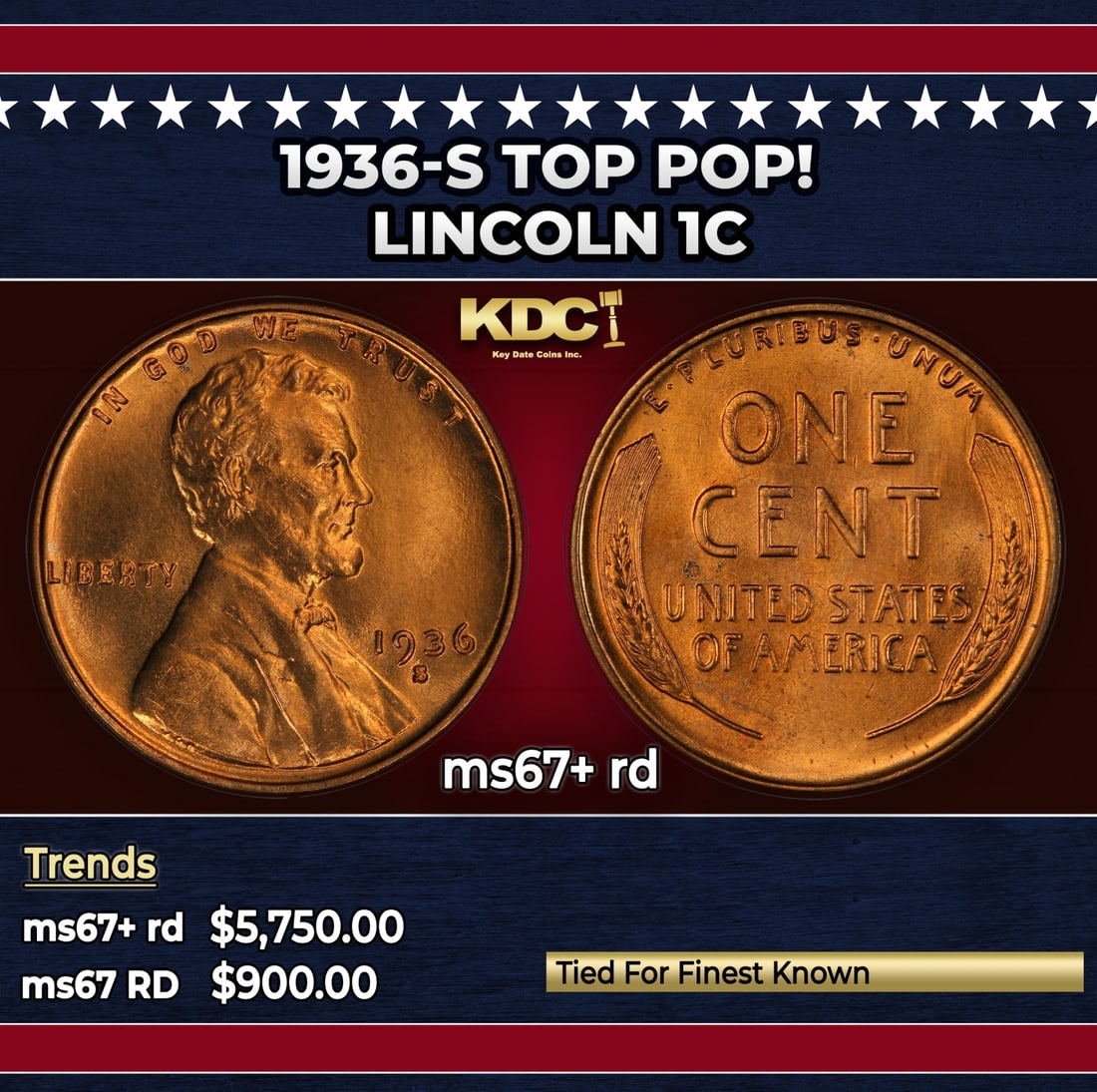 1936-s Lincoln Cent TOP POP! 1c ms67+ rd SEGS: 1936-s TOP POP! Lincoln Cent 1c ms67+ rd SEGS. Historic precious metal trends is causing increased spot pricing by the day. On auctions with set openings, we are doing our best to have items priced at