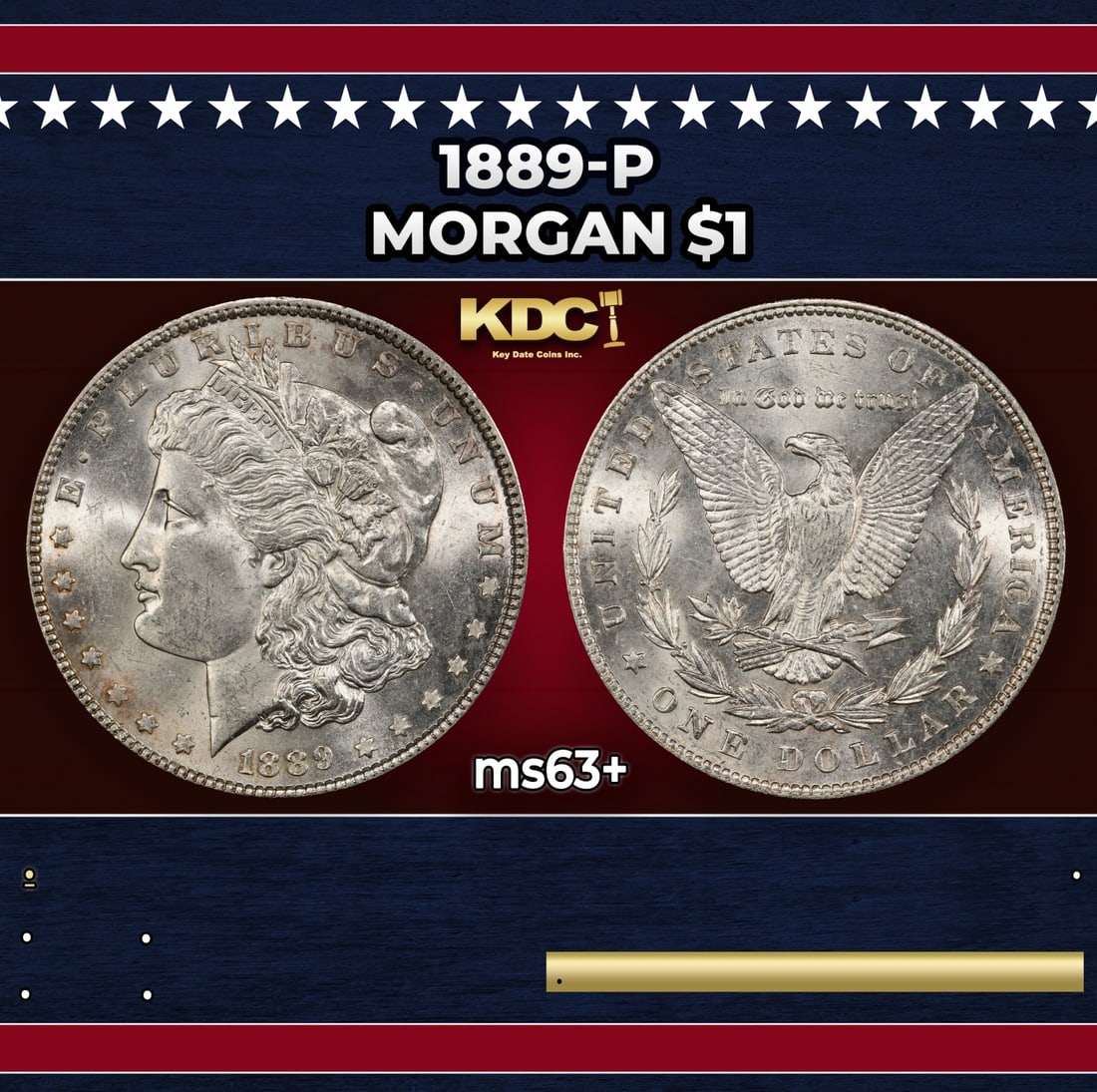 1889-p Morgan Dollar $1 Grades ms63+: 1889-p Morgan Dollar $1 Grades ms63+.