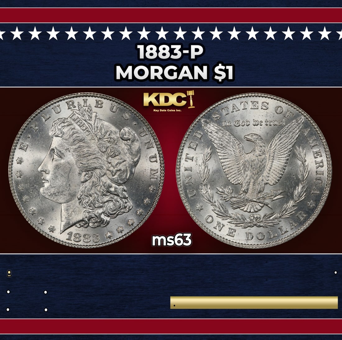 1883-p Morgan Dollar $1 Grades ms63: 1883-p Morgan Dollar $1 Grades ms63.