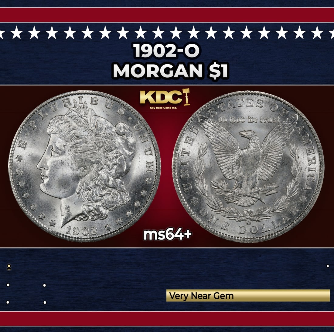 1902-o Morgan Dollar $1 Grades ms64+: 1902-o Morgan Dollar $1 Grades ms64+.