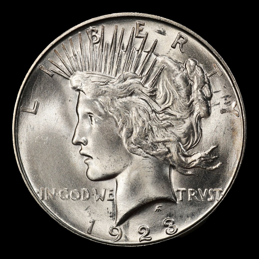 1923-d Peace Dollar $1 Grades ms64+ - 2