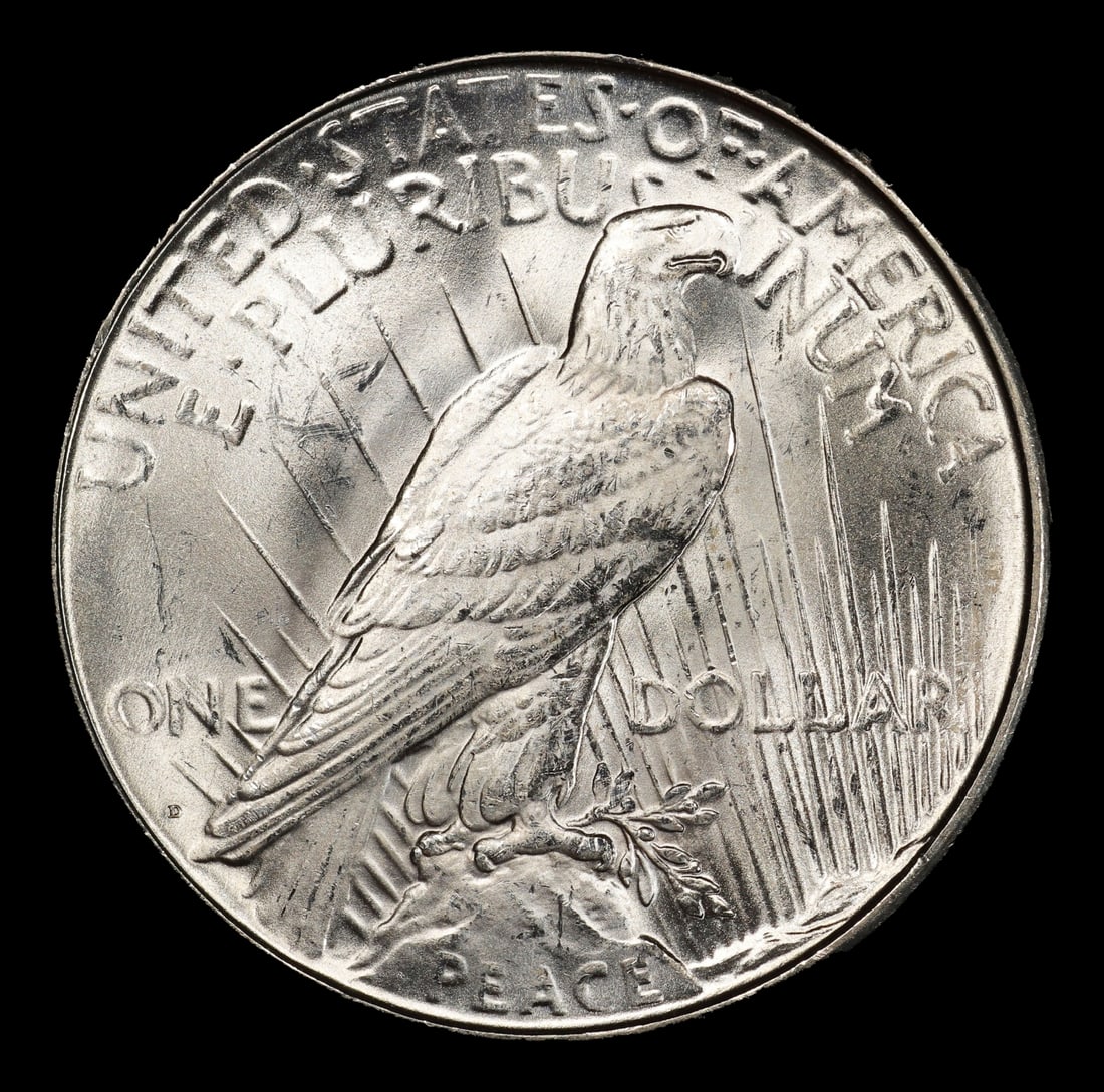 1923-d Peace Dollar $1 Grades ms64+ - 3