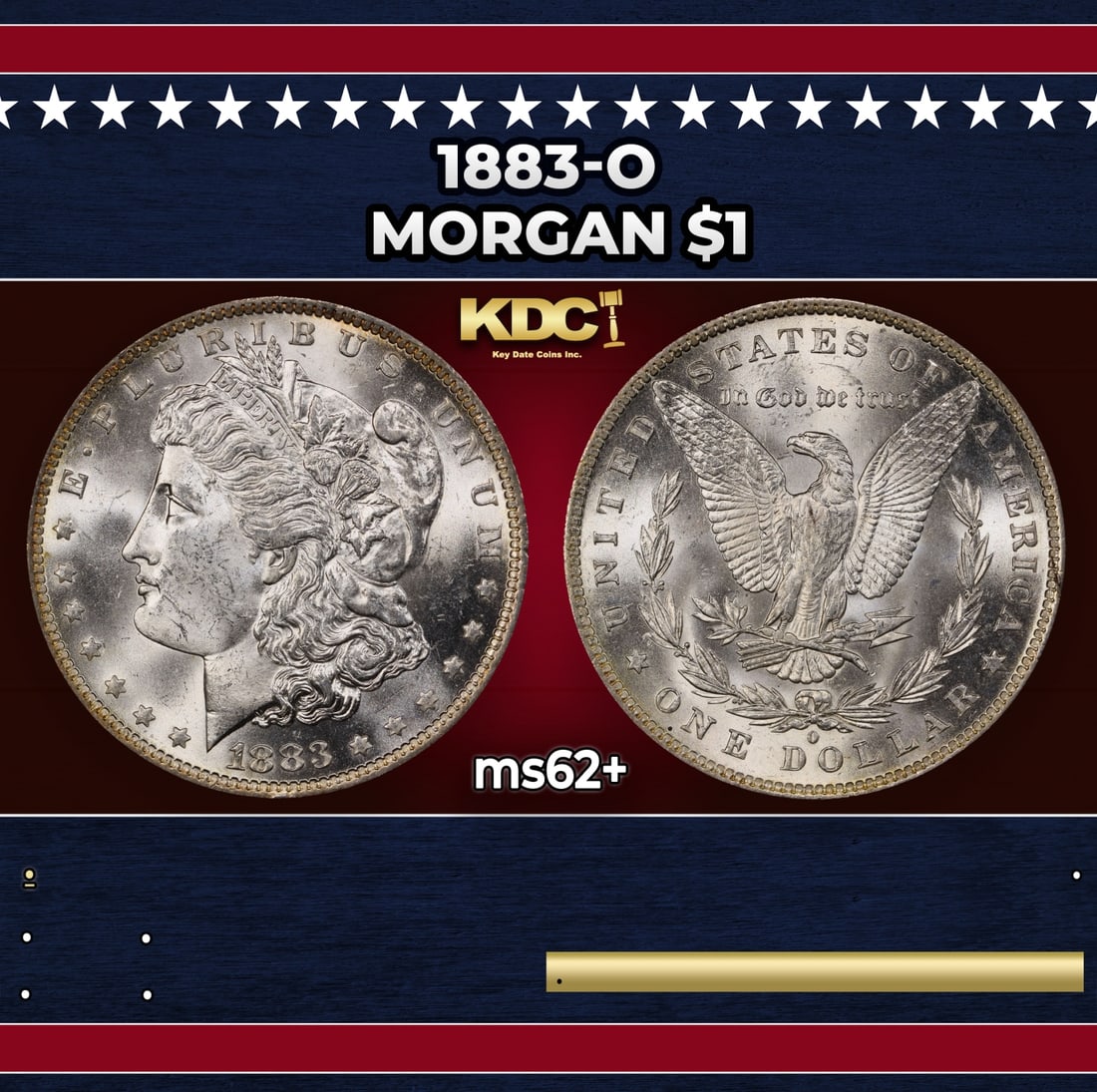 1883-o Morgan Dollar $1 Grades ms62+: 1883-o Morgan Dollar $1 Grades ms62+.