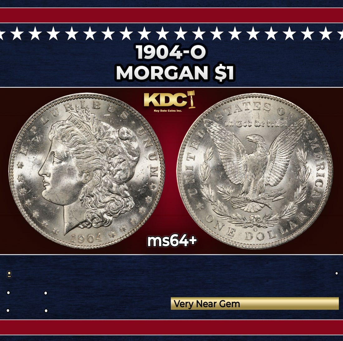 1904-o Morgan Dollar $1 Grades ms64+: 1904-o Morgan Dollar $1 Grades ms64+.