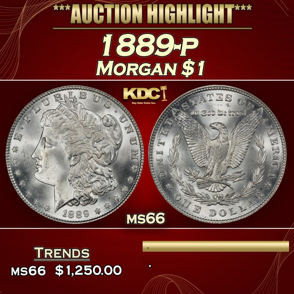 1889-p Morgan Dollar $1 ms66 SEGS: 1889-p Morgan Dollar $1 ms66 SEGS. 0