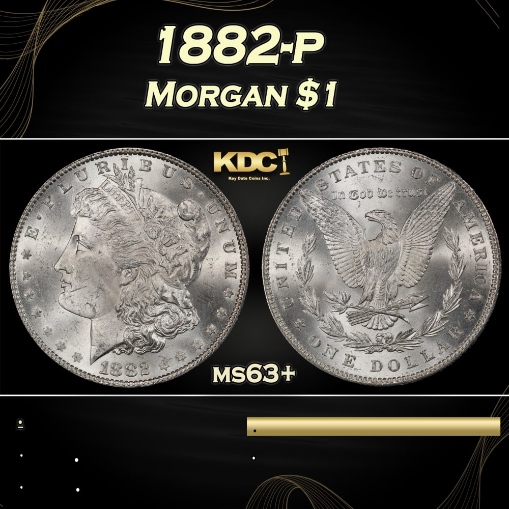 1882-p Morgan Dollar $1 Grades ms63+: 1882-p Morgan Dollar $1 Grades ms63+. 0