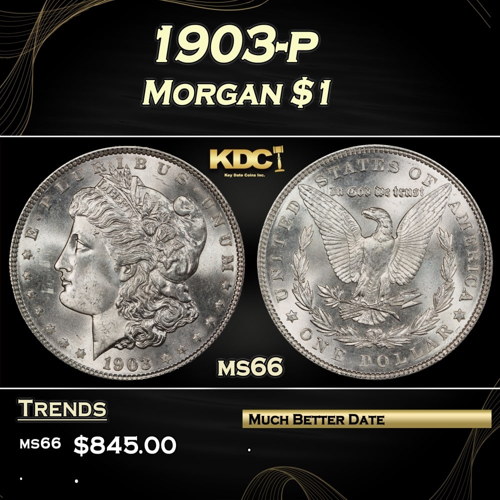 1903-p Morgan Dollar $1 Grades ms66: 1903-p Morgan Dollar $1 Grades ms66. 0