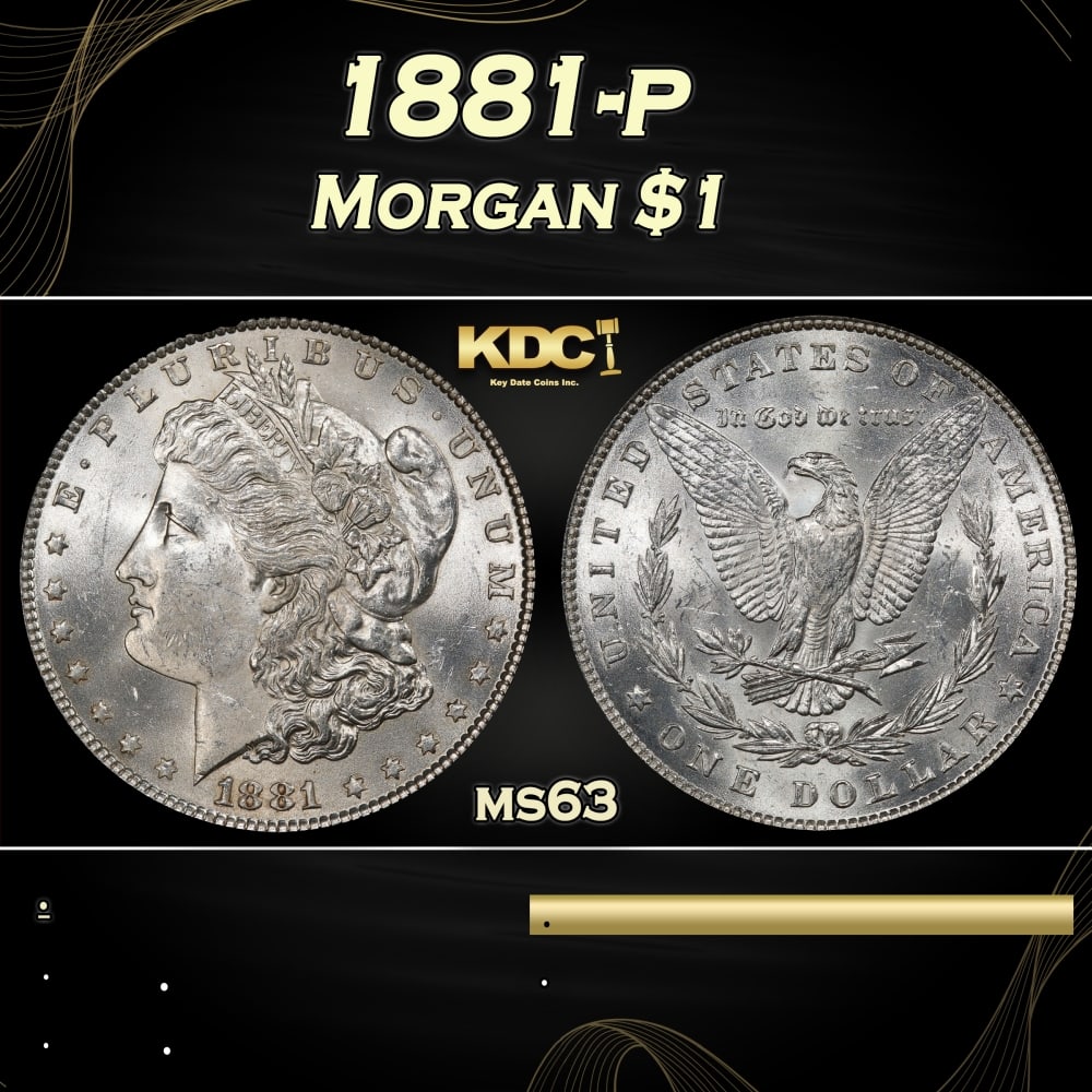 1881-p Morgan Dollar $1 Grades ms63: 1881-p Morgan Dollar $1 Grades ms63. 0