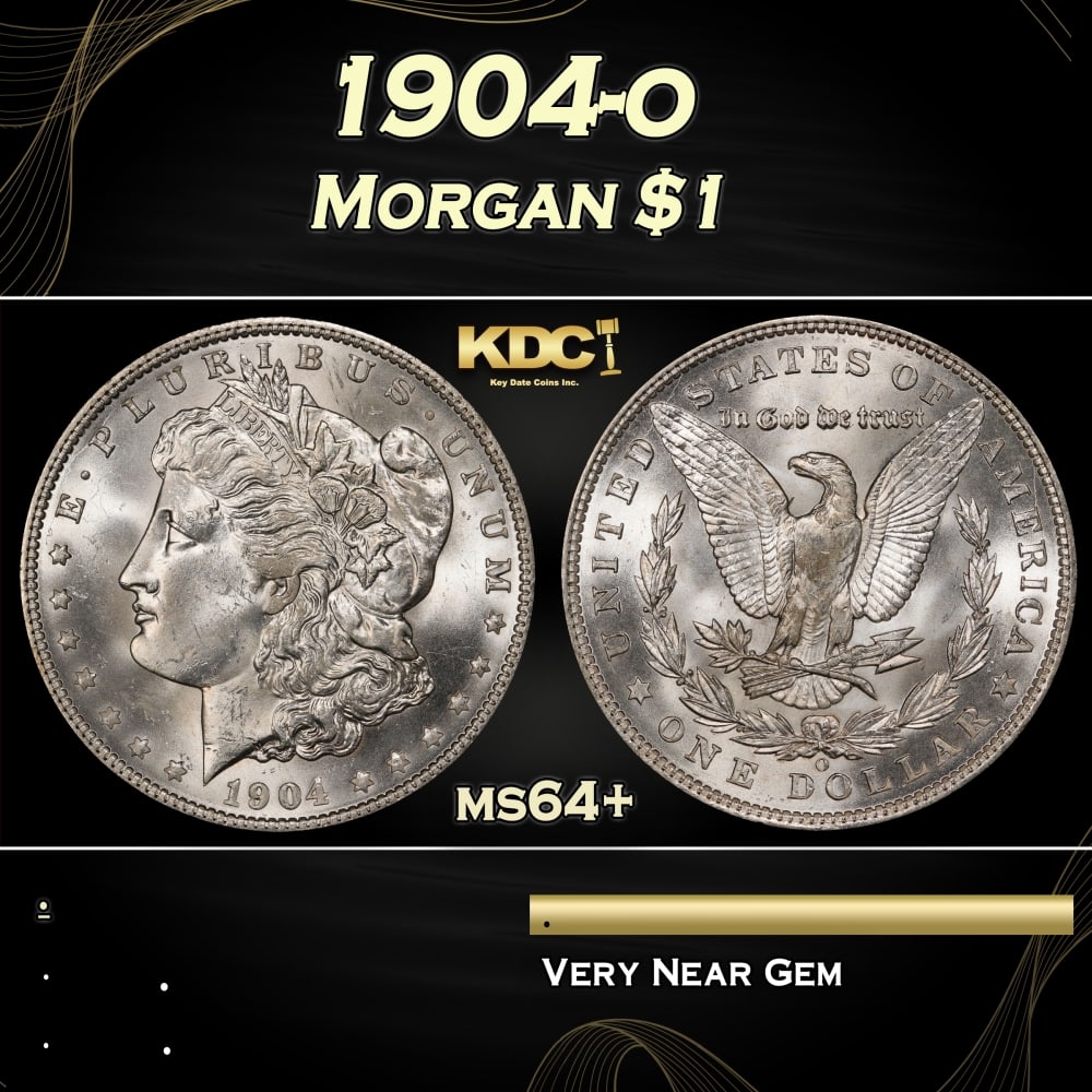 1904-o Morgan Dollar $1 Grades ms64+: 1904-o Morgan Dollar $1 Grades ms64+. 0