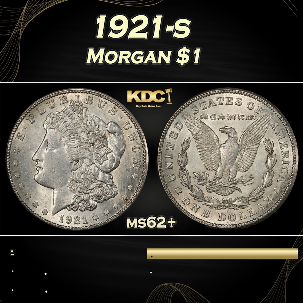1921-s Morgan Dollar $1 Grades ms62+: 1921-s Morgan Dollar $1 Grades ms62+. 0