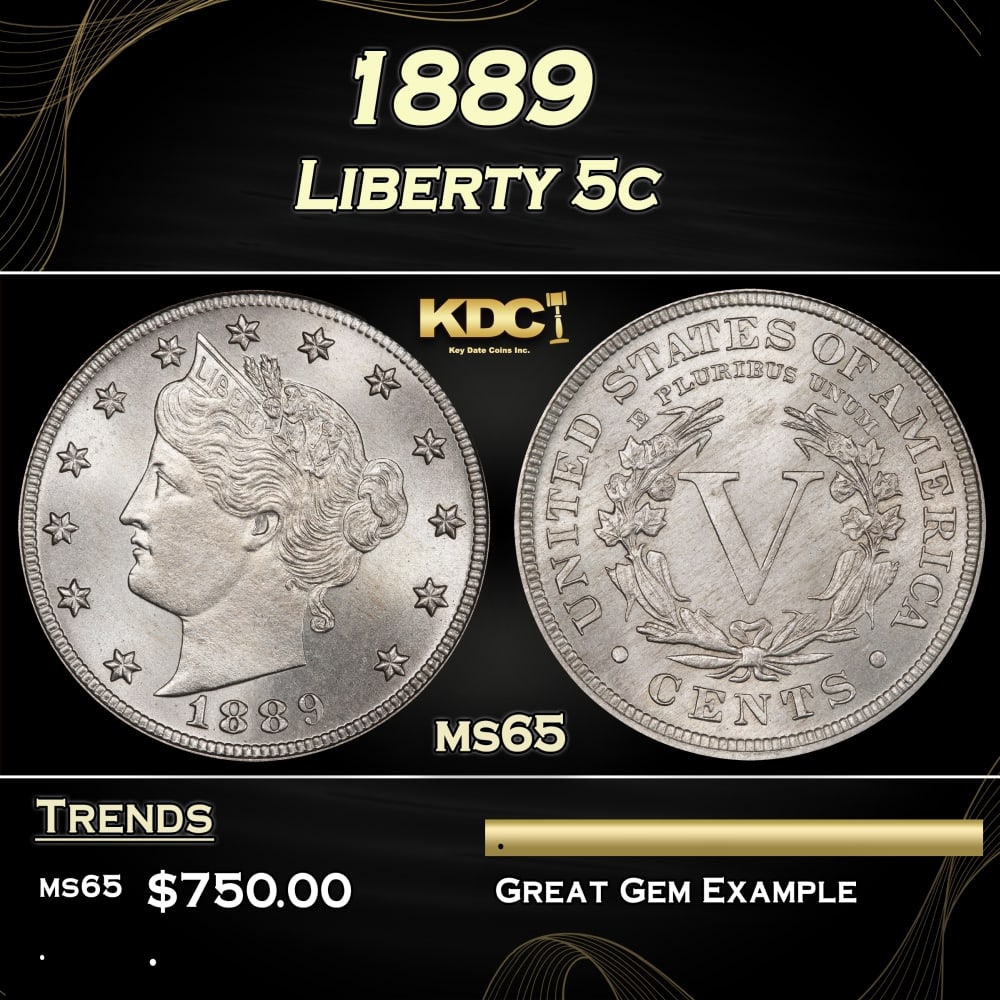 1889 Liberty Nickel 5c Grades ms65: 1889 Liberty Nickel 5c Grades ms65. 0