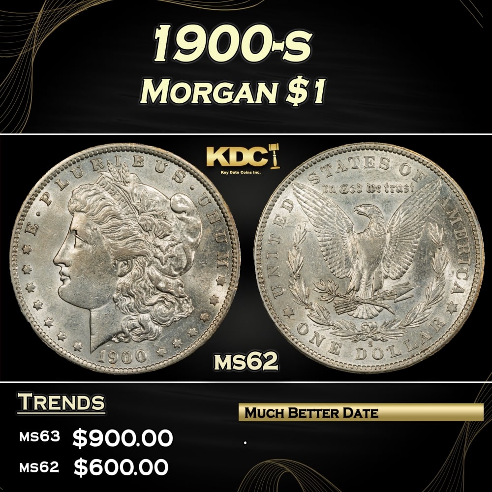 1900-s Morgan Dollar $1 Grades ms62: 1900-s Morgan Dollar $1 Grades ms62. 0