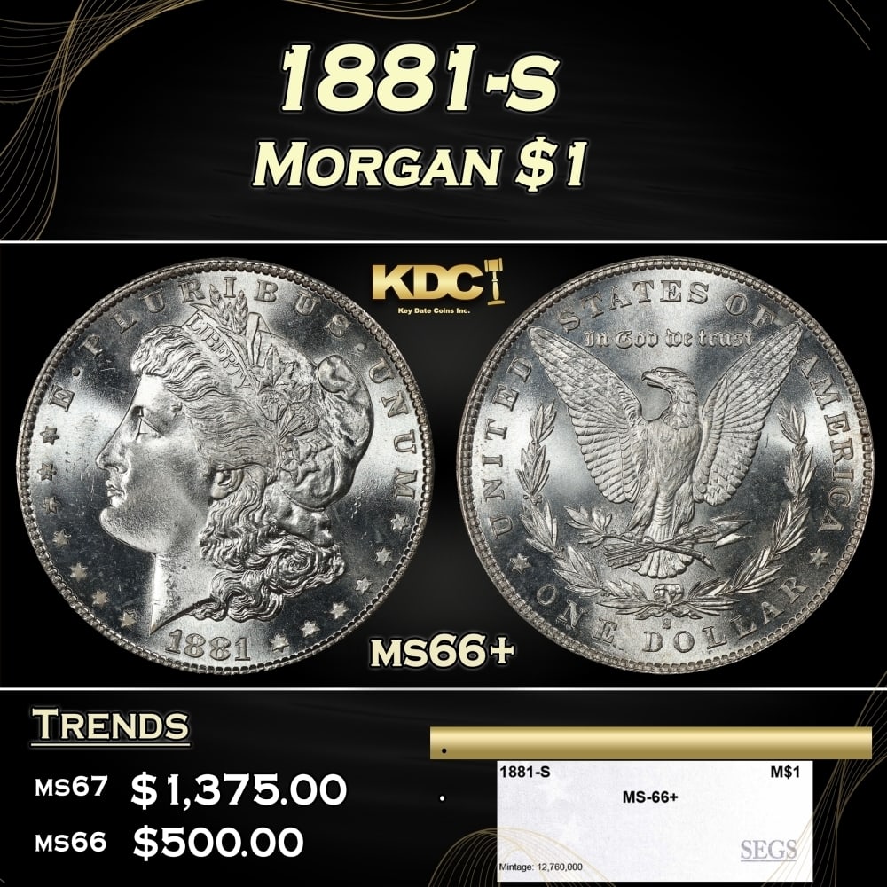 1890-cc Morgan Dollar $1 ms63 USCG: 1890-cc Morgan Dollar $1 ms63 USCG. 0