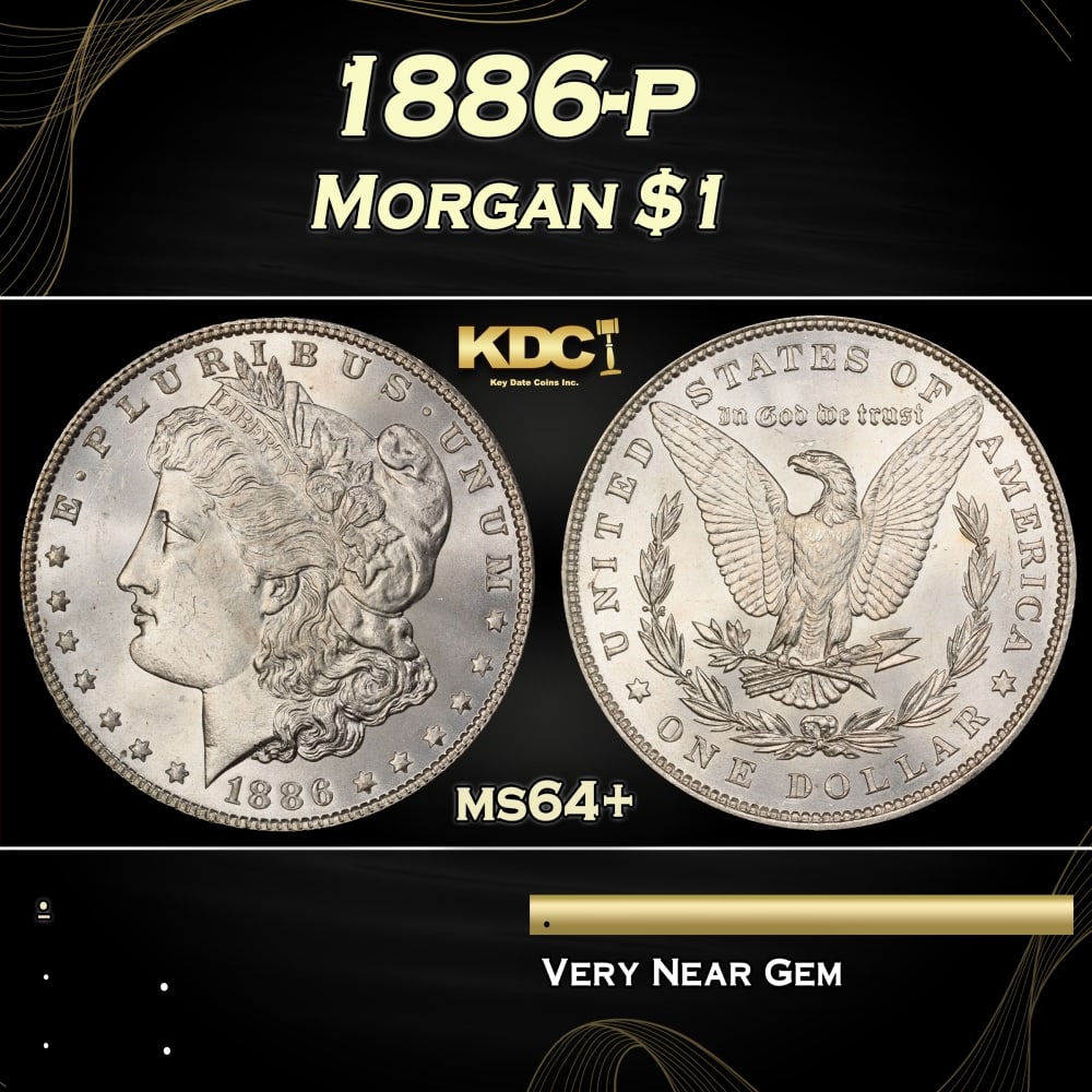1886-p Morgan Dollar $1 Grades ms64+: 1886-p Morgan Dollar $1 Grades ms64+. 0