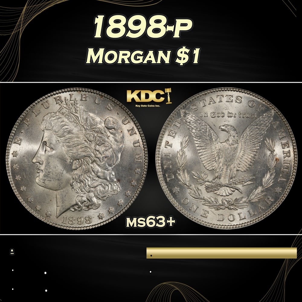 1898-p Morgan Dollar $1 Grades ms63+: 1898-p Morgan Dollar $1 Grades ms63+. 0