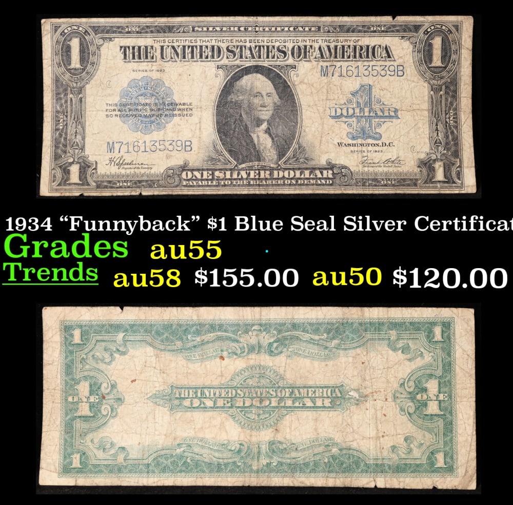 1923 $1 large size Silver Certificate Grades vf+ Signatures Speelman/White: 1923 $1 large size Silver Certificate Grades vf+ Signatures Speelman/White. Fr-237 The term “horse blanket” gets used a lot when talking about large size currency. It is most frequently used t