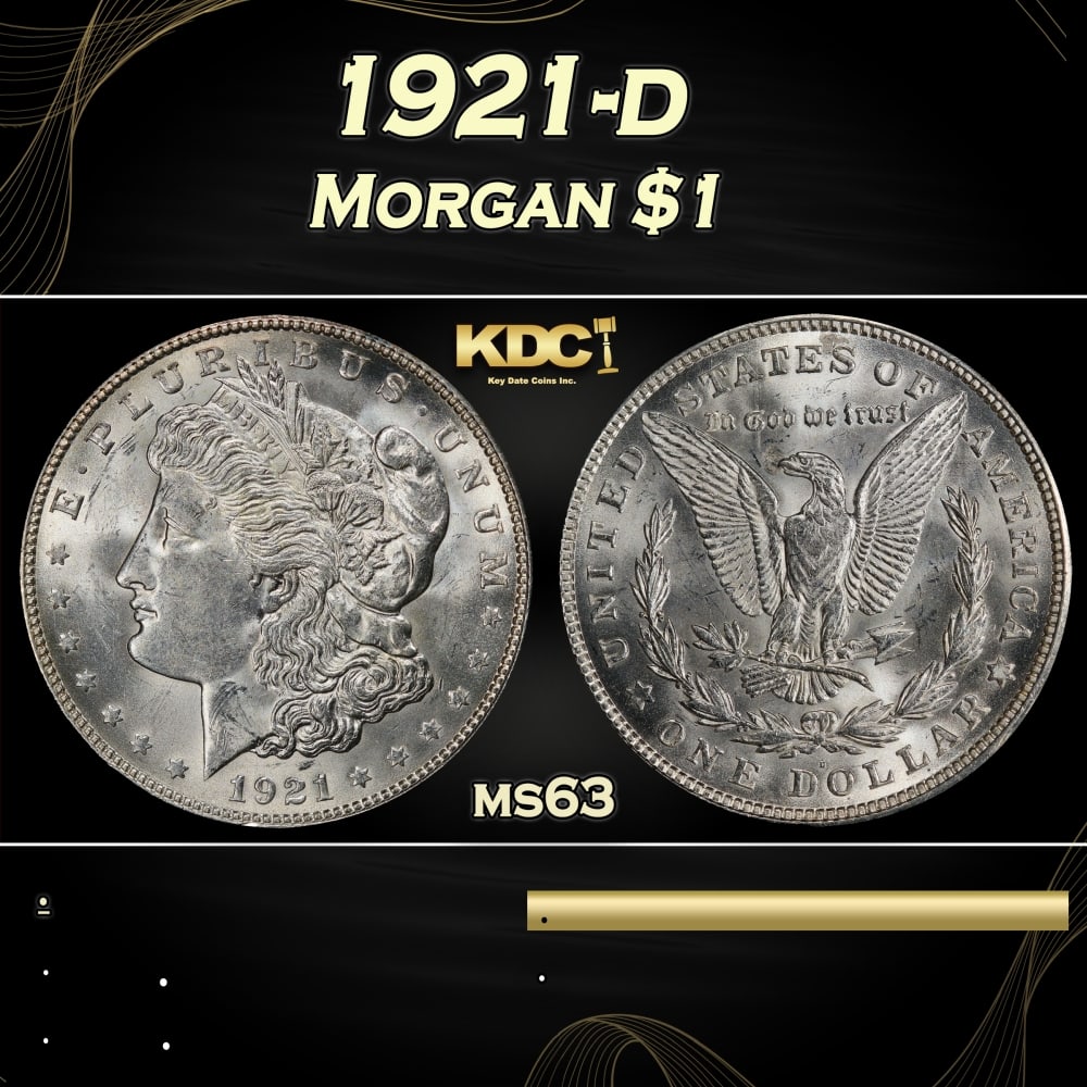 1921-d Morgan Dollar $1 Grades ms63: 1921-d Morgan Dollar $1 Grades ms63. 0