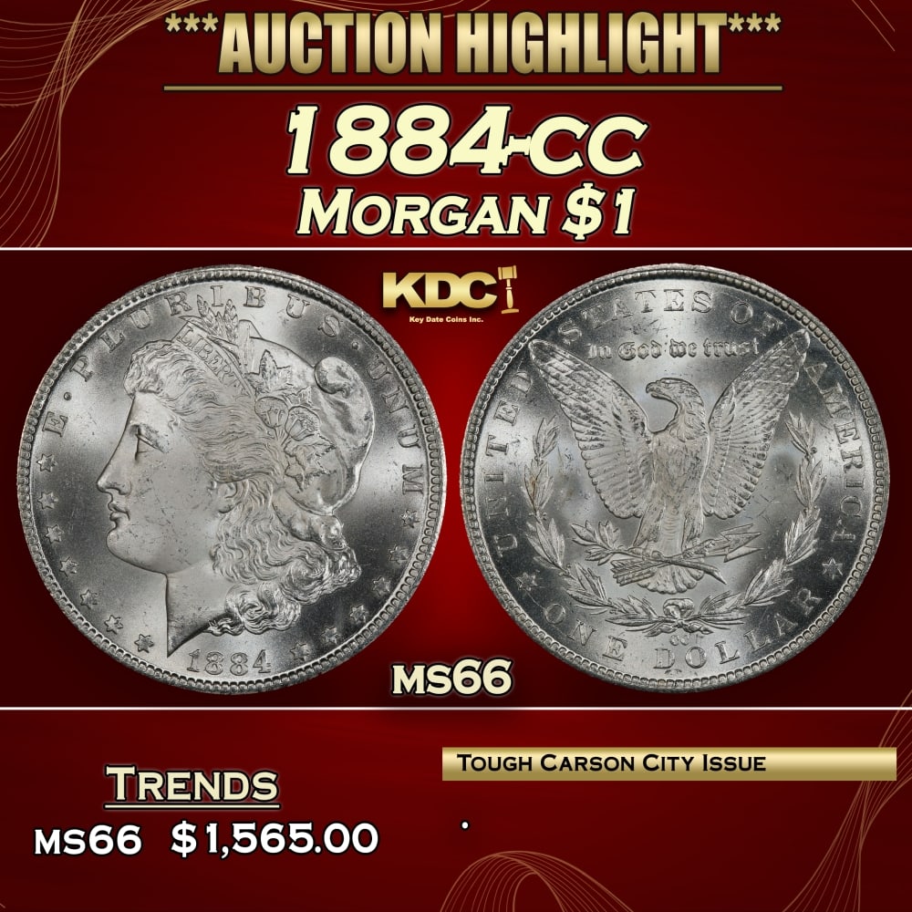 1884-cc Morgan Dollar $1 ms66 SEGS: 1884-cc Morgan Dollar $1 ms66 SEGS. 0