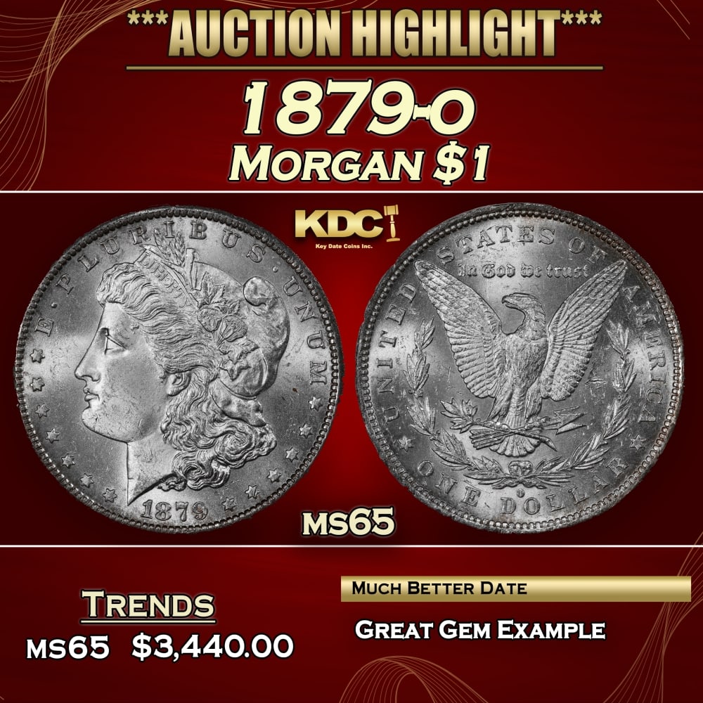 1879-o Morgan Dollar $1 ms65 SEGS: 1879-o Morgan Dollar $1 ms65 SEGS. 0