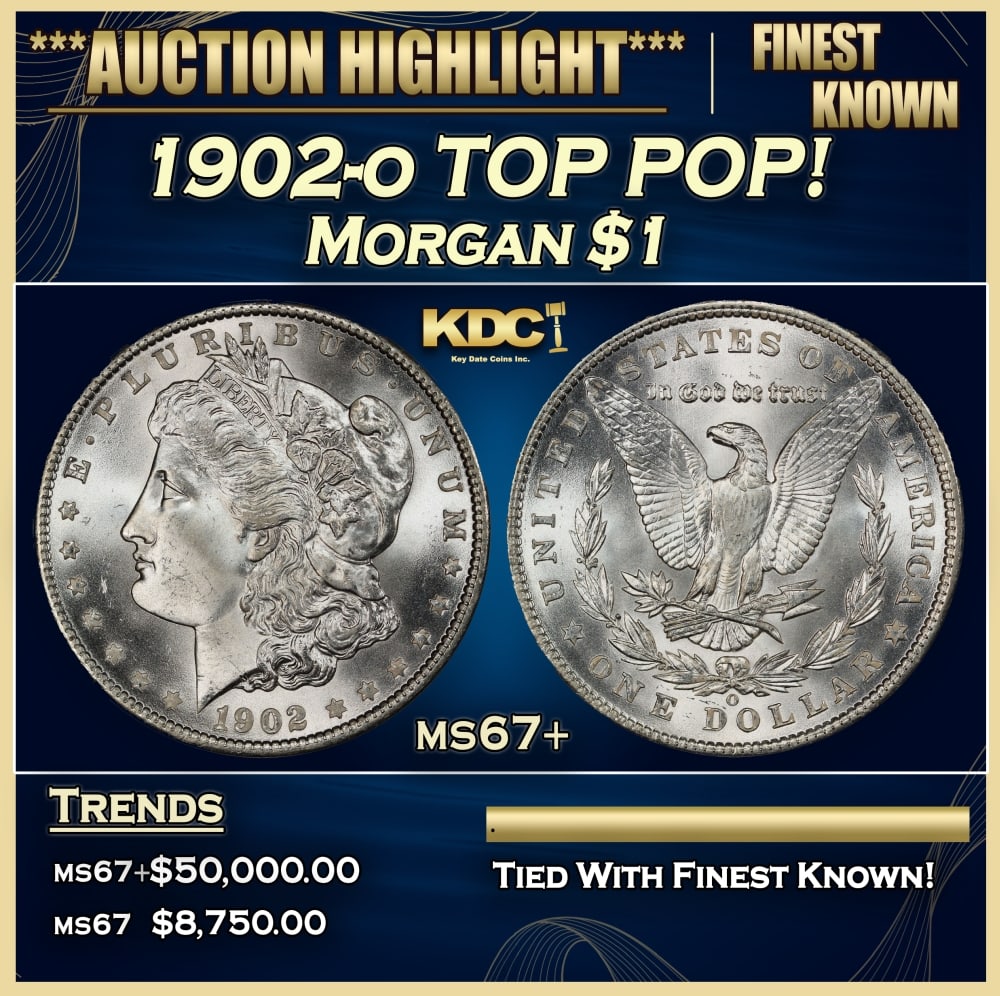 1902-o Morgan Dollar TOP POP! $1 ms67+ SEGS: 1902-o TOP POP! Morgan Dollar $1 ms67+ SEGS. 0