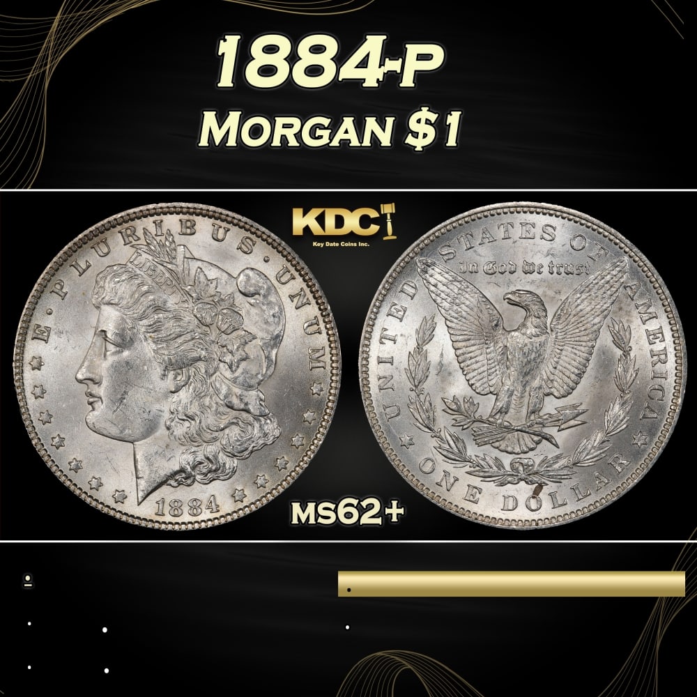 1884-p Morgan Dollar $1 Grades ms62+: 1884-p Morgan Dollar $1 Grades ms62+. 0