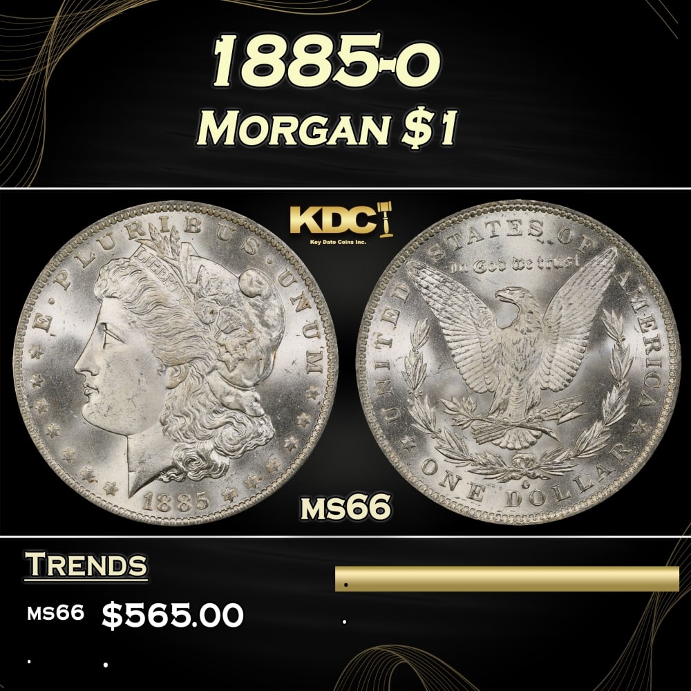1885-o Morgan Dollar $1 Grades ms66: 1885-o Morgan Dollar $1 Grades ms66. 0